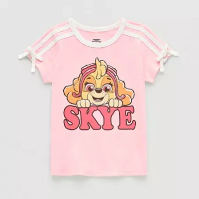 Grayson Little Babies' Toddler Girls Crew Neck Short Sleeve Relaxed Fit Paw Patrol Graphic T-shirt In Pink