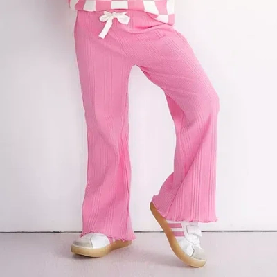 Grayson Little Babies' Toddler Girls Flare Drawstring Pant In Pink