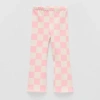 Grayson Little Toddler Girls Mid Rise Flare Relaxed Fit French Terry Pull-on Pant In Pink