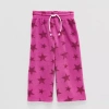 Grayson Little Toddler Girls Mid Rise Wide Leg Drawstring Pant In Pink