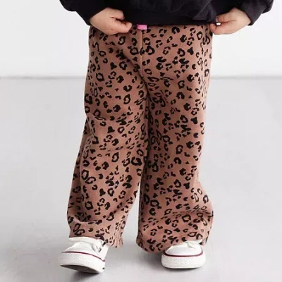 Grayson Little Babies' Toddler Girls Wide Leg Drawstring Pant In Brown