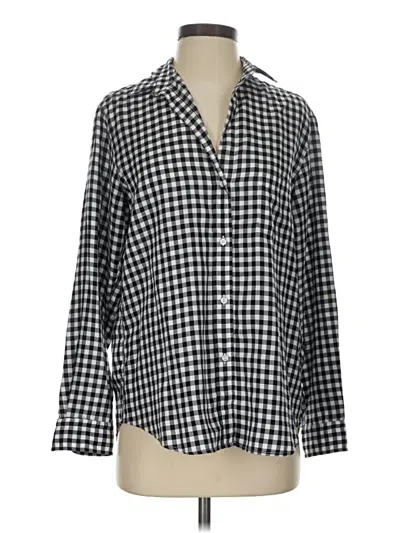 Pre-owned Grayson Long Sleeve Blouse In Black