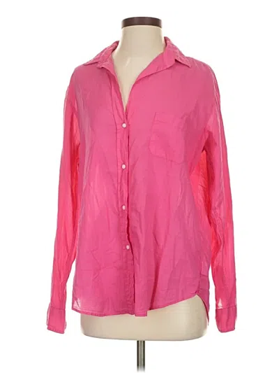 Pre-owned Grayson Long Sleeve Blouse In Pink
