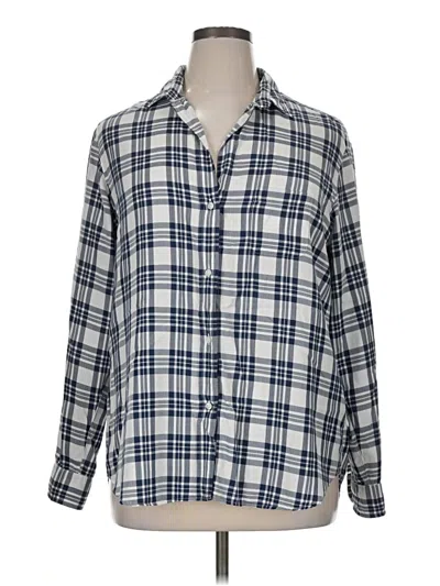 Pre-owned Grayson Long Sleeve Button Down Shirt In Blue