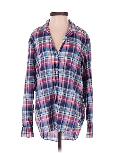 Pre-owned Grayson Long Sleeve Button Down Shirt In Blue