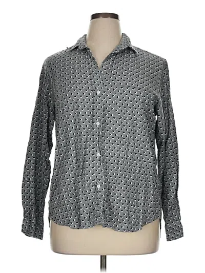 Pre-owned Grayson Long Sleeve Button Down Shirt In Gray