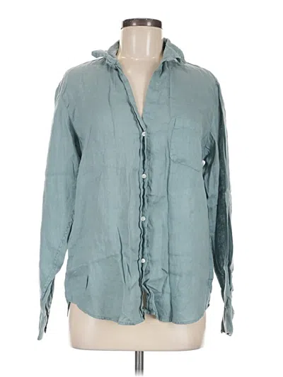 Pre-owned Grayson Long Sleeve Button Down Shirt In Teal