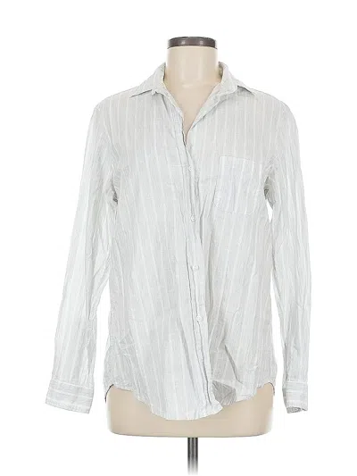 Pre-owned Grayson Long Sleeve Button Down Shirt In White