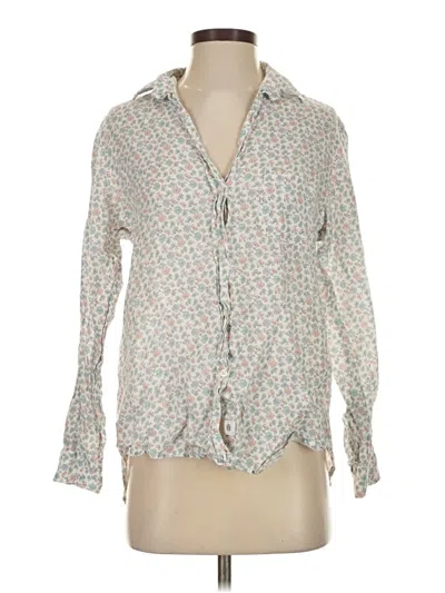 Pre-owned Grayson Long Sleeve Button Down Shirt In White