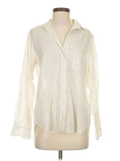 Pre-owned Grayson Long Sleeve Button Down Shirt In White