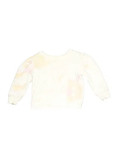 Pre-owned Grayson Mini Kids' Long Sleeve Top Ivory Boatneck Tops