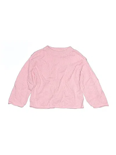 Pre-owned Grayson Mini Kids' Pullover Sweater In Pink