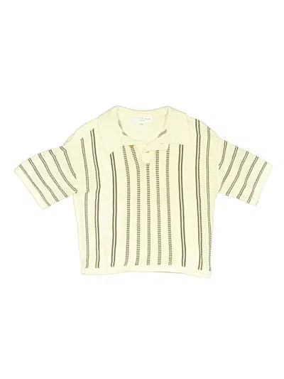 Pre-owned Grayson Mini Kids' Short Sleeve Turtleneck In Ivory