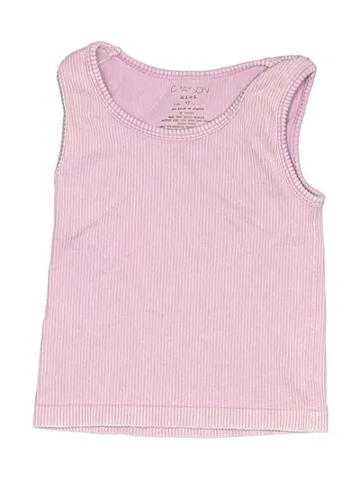 Pre-owned Grayson Mini Kids' Sleeveless T-shirt In Pink