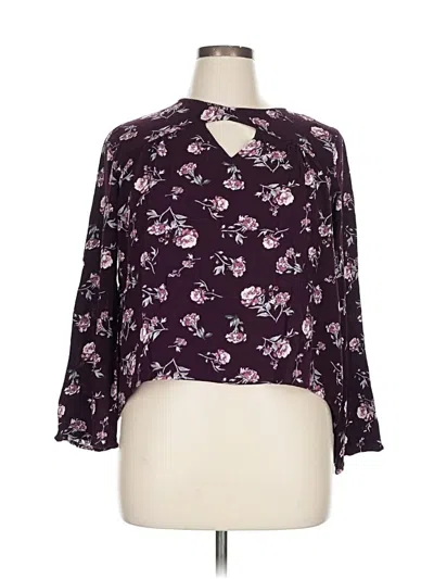 Pre-owned Grayson Threads 3/4 Sleeve Blouse In Purple