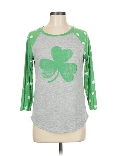 Pre-owned Grayson Threads 3/4 Sleeve T-shirt In Green