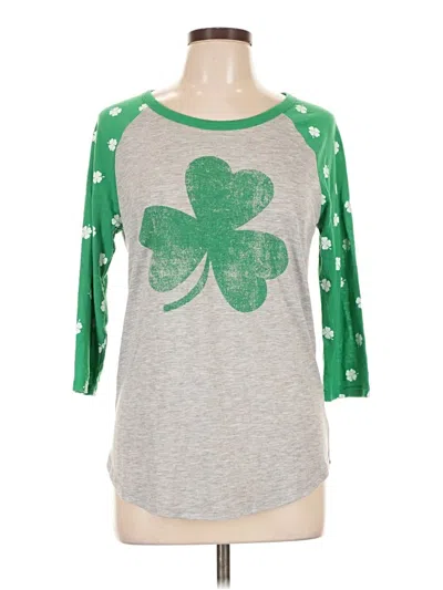 Pre-owned Grayson Threads 3/4 Sleeve T-shirt In Green
