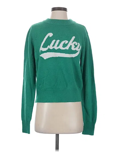 Pre-owned Grayson Threads Long Sleeve Turtleneck In Green