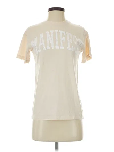 Pre-owned Grayson Threads Short Sleeve Turtleneck In Tan