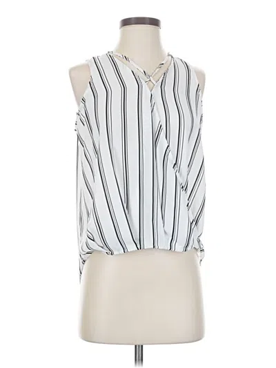 Pre-owned Grayson Threads Sleeveless Blouse In White