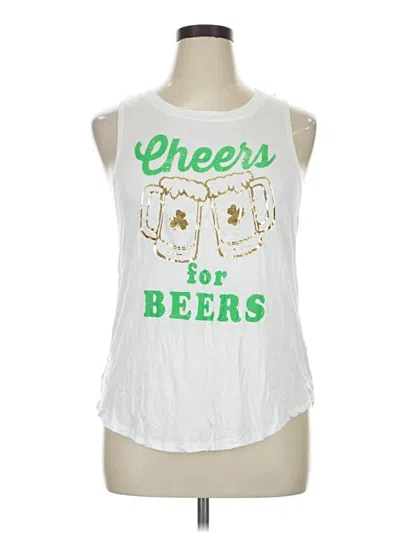 Pre-owned Grayson Threads Sleeveless T-shirt In White