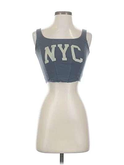 Pre-owned Grayson Threads Tank Top Blue Strapless Neckline Tops