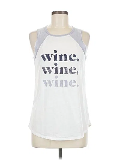 Pre-owned Grayson Threads Tank Top White Halter Neckline Tops