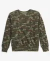 Grayson Threads, The Label Big Boys Camo Fleece Sweatshirt In Green