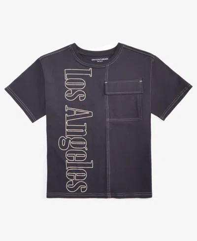 Grayson Threads, The Label Kids' Big Boys Los Angeles Graphic Short-sleeve T-shirt In Black