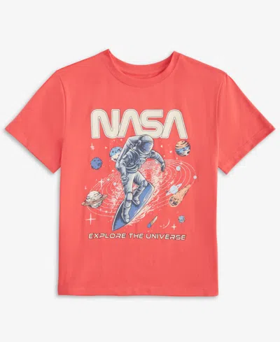 Grayson Threads, The Label Kids' Big Boys Nasa Graphic T-shirt In Orange