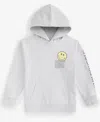 Grayson Threads, The Label Big Boys Smiley Hoodie In Gray