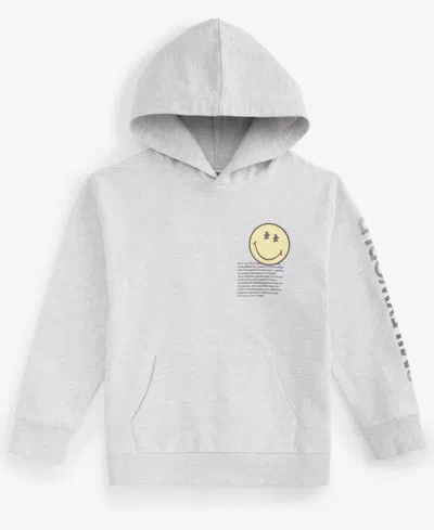 Grayson Threads, The Label Kids' Big Boys Smiley Hoodie In Gray
