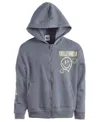 Grayson Threads, The Label Big Boys Smiley World Graphic Long-sleeve Zip Hoodie In Gray