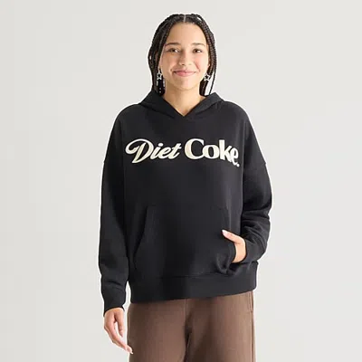 Grayson Threads, The Label Diet Coke Hoodie Womens Juniors Long Sleeve Hoodie In Black