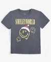 Grayson Threads, The Label Grayson Threads Kids Big Boys Smiley World Short-sleeve T-shirt In Gray