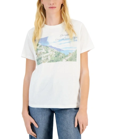 Grayson Threads, The Label Juniors' Amalfi-graphic Short-sleeve T-shirt In Off White