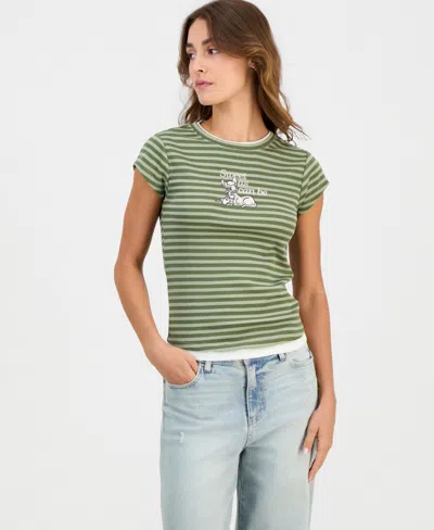 Grayson Threads, The Label Juniors' Bambi Short-sleeve Layered-look Top In Red