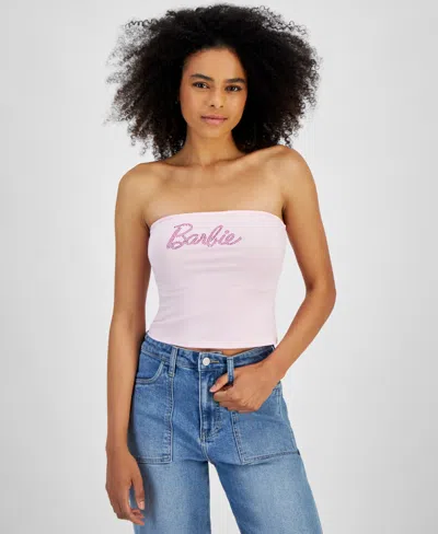 Grayson Threads, The Label Juniors' Barbie Graphic Tube Top In Pink