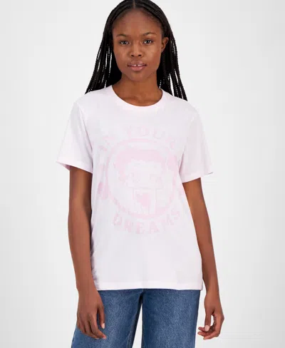 Grayson Threads, The Label Juniors' Betty Boop Tonal Graphic T-shirt In Pink