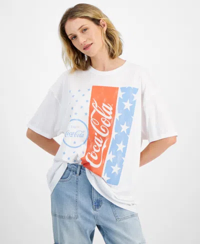 Grayson Threads, The Label Juniors' Coca Cola Graphic T-shirt In White