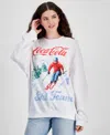 Grayson Threads, The Label Juniors' Coca-cola Ski Team Sweatshirt In White