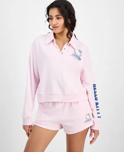 Grayson Threads, The Label Juniors' Collared Hello Kitty Sweatshirt