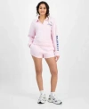 Grayson Threads, The Label Grayson Threads The Label Juniors Collared Hello Kitty Sweatshirt Pull On Shorts In Pink
