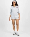 Grayson Threads, The Label Grayson Threads The Label Juniors Collared Snoopy Sweatshirt Pull On Shorts In Blue
