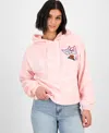 Grayson Threads, The Label Juniors' Embossed Sherpa Hoodie In Pink