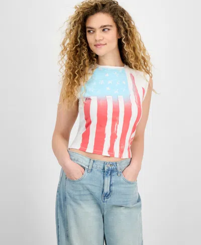 Grayson Threads, The Label Juniors' Flag-print T-shirt
