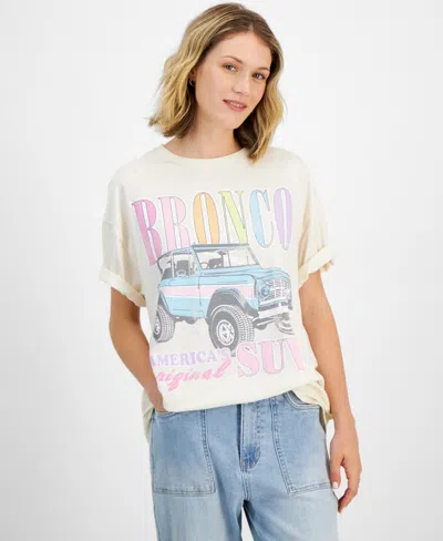 Grayson Threads, The Label Juniors' Ford Bronco Graphic T-shirt In Offwhite