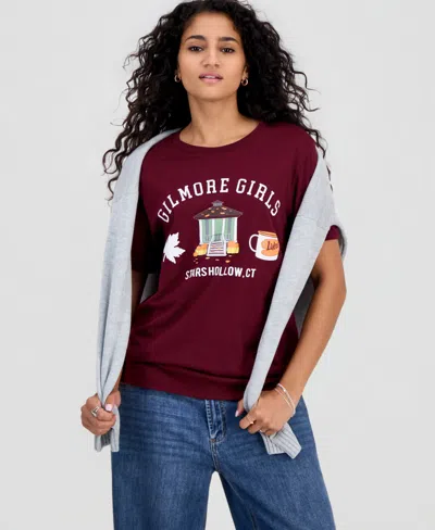 Grayson Threads, The Label Juniors' Gilmore Girls Graphic-print T-shirt In Windsor Wine