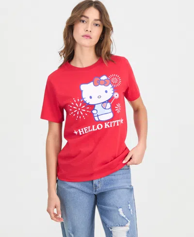 Grayson Threads, The Label Juniors' Hello Kitty 4th Of July T-shirt In Multi
