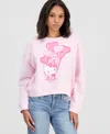 Grayson Threads, The Label Juniors' Hello Kitty Balloon Valentine's Day Fleece Sweatshirt In Pink